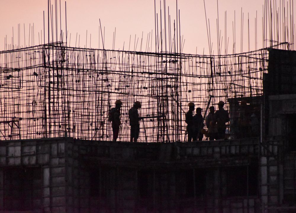 Indian construction — Building Into The Mountain